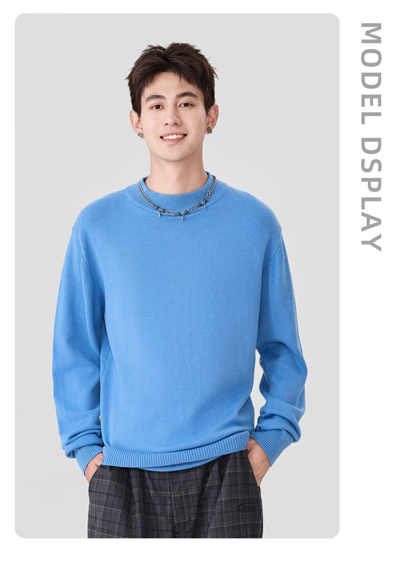 Baleno S&K Series Half Turtleneck Sweater Autumn Winter 2025 New Men's Base Layer Heavyweight Warm Top for Students 15