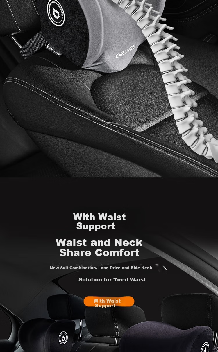Car Lives, Car Headrest, Neck Pillow for Car, Cervical Pillow for Car Seat, Car Interior Seat Cushion, Gray 3