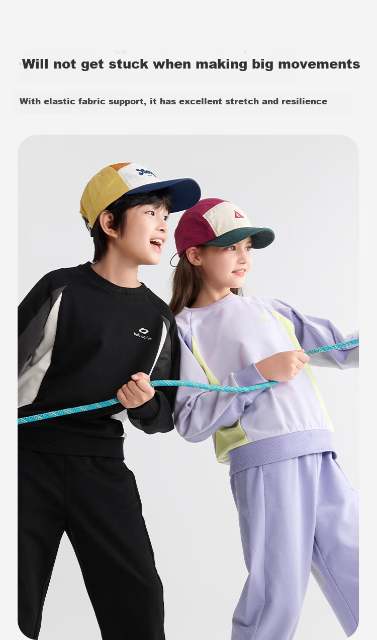 BALABALA BalaOne Children's Outfit, Boys And Girls Long-Sleeve Set of 2, 2025 Autumn Outdoor Casual Fashion, 208325104201 4
