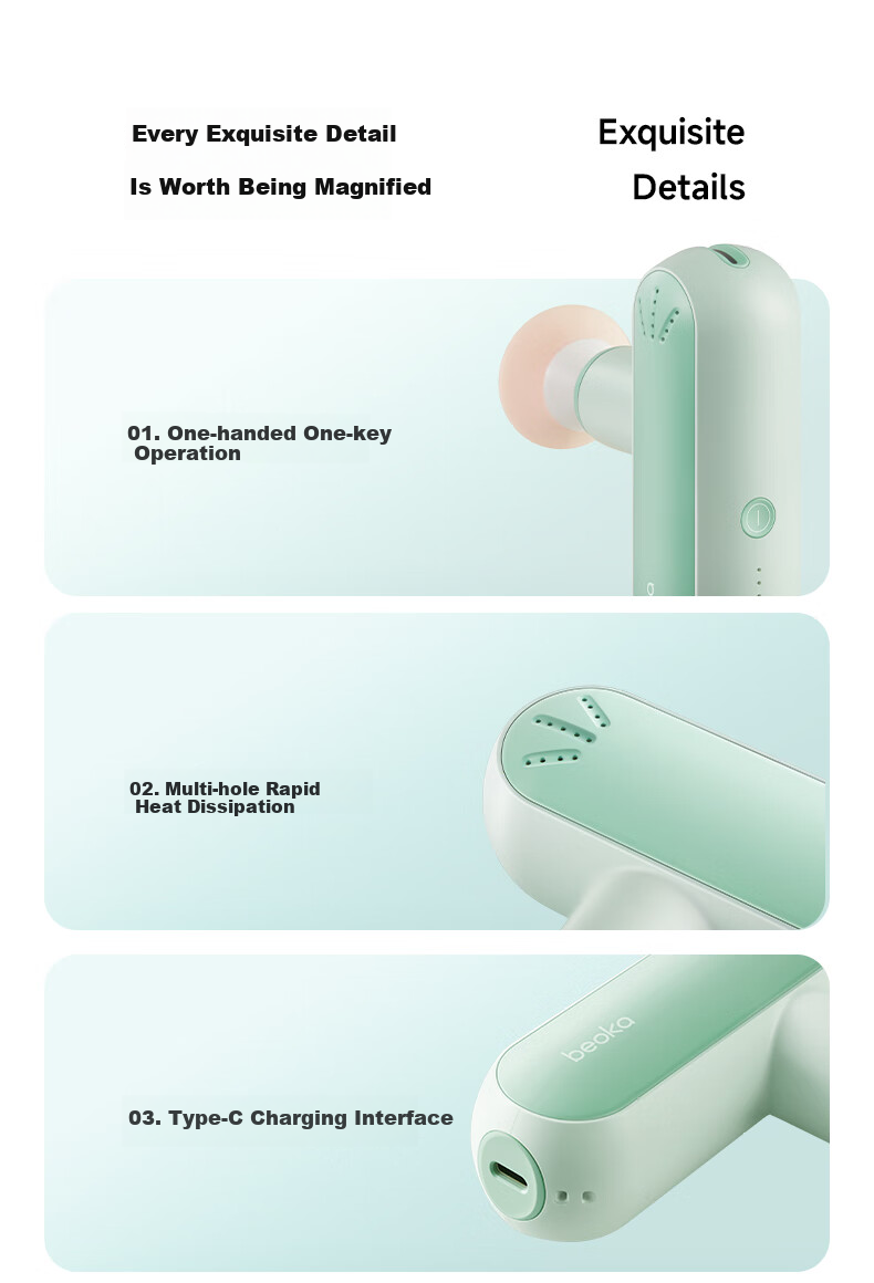 Beiyikang Ultra Mini Lightweight Massage Device Portable Full Body Shoulder Neck Waist Back Muscle Relaxation Fascia Gun Gift for Men Women Parents HA1-Dawn White 14