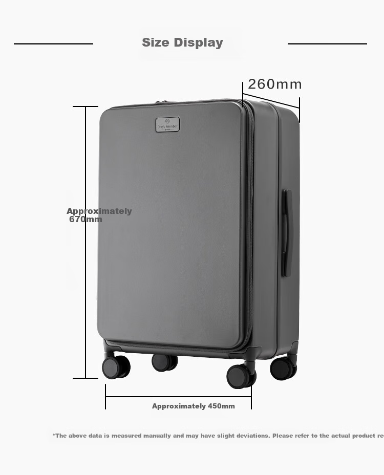 One's Member Kesisichuang PC Side-Opening Luggage Suitcase for Men And Women Students Travel Password Trolley Case Leather Suitcase Green 24 Inch 19