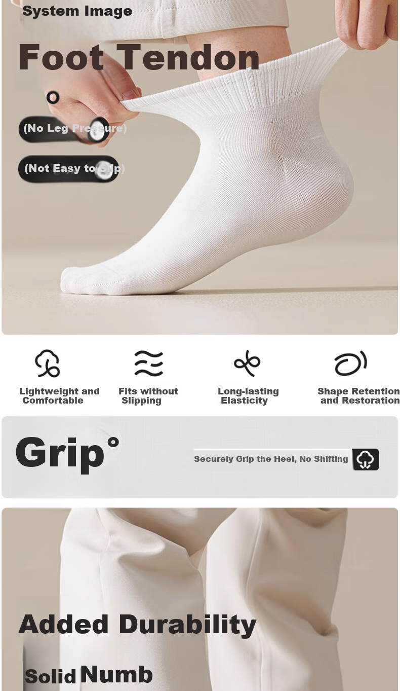 Mianmanman Men's Socks, Xinjiang Cotton 10A Antibacterial Deodorant Low-Cut Short Tube Socks, Thin Summer Style, Trendy Solid Color, 10 Pairs Per Pack 5