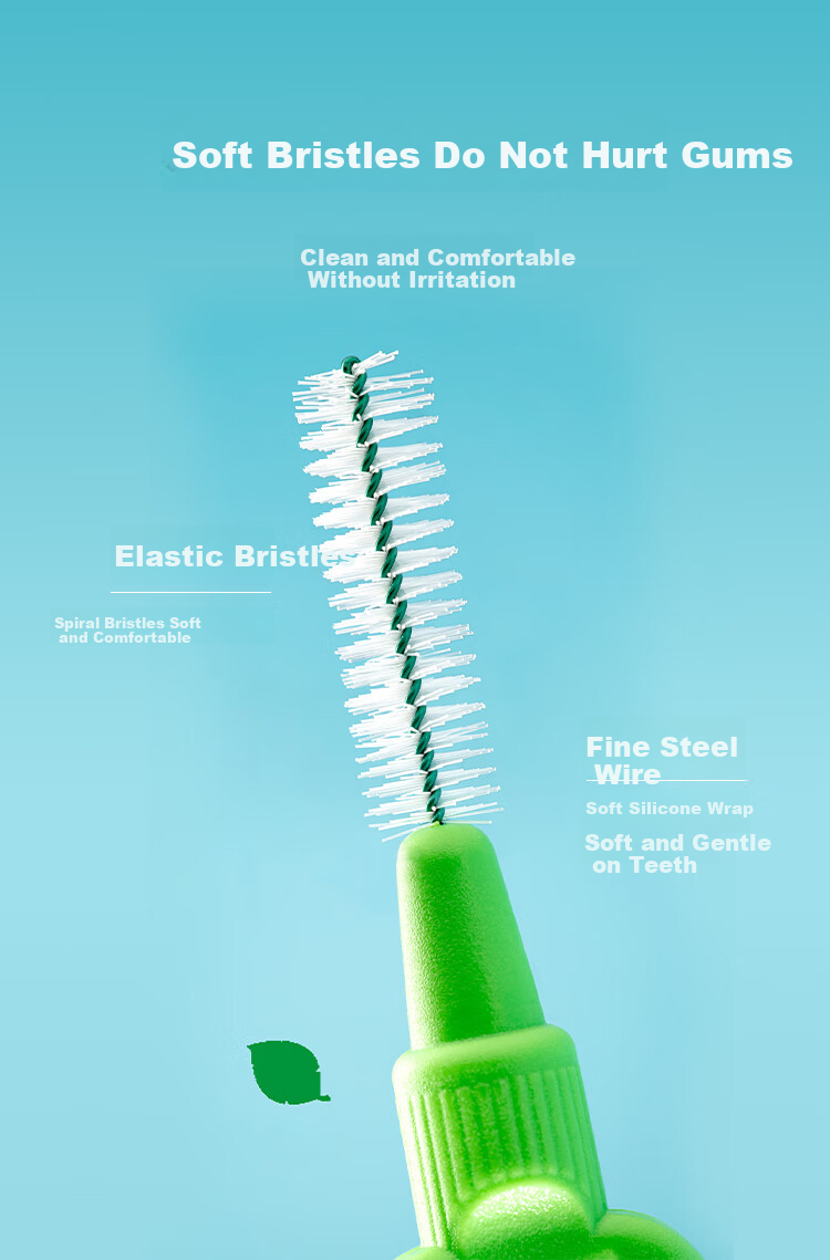 Tepe Swedish Imported Interdental Brush, Orthodontic Appliance Floss Pick, Type I Interdental Cleaner, Dental Floss Stick, Toothpick Brush 8