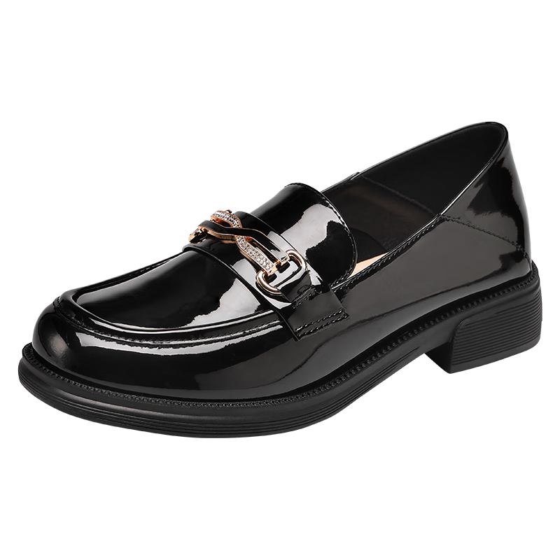 Red Dragonfly Women's Loafers New Breathable Casual Lightweight Slip-On Leather Shoes WLB354721 Black Size 37