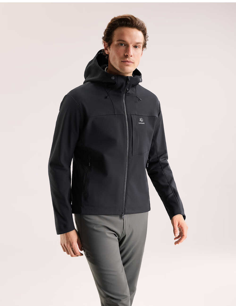 KAILAS M8 IC Hooded Softshell Jacket Men Fleece Warm Breathable Stretch Durable Windproof Hiking Coat Autumn Winter 10