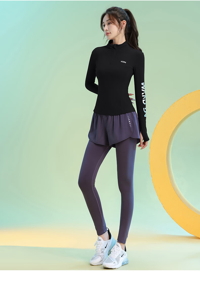 Baisirong Professional Outdoor Morning Running Casual Breathable Quick-Dry Fitness Training Women's Marathon Running Sports Set 7