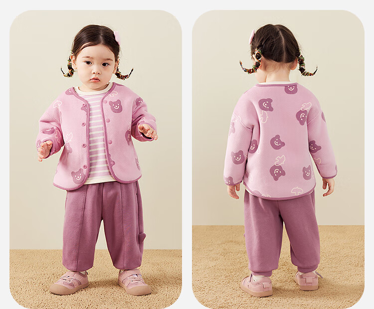 Minibala Unisex Baby Lamb Wool Thickened Coat 2025 Autumn Winter [Reversible] 10