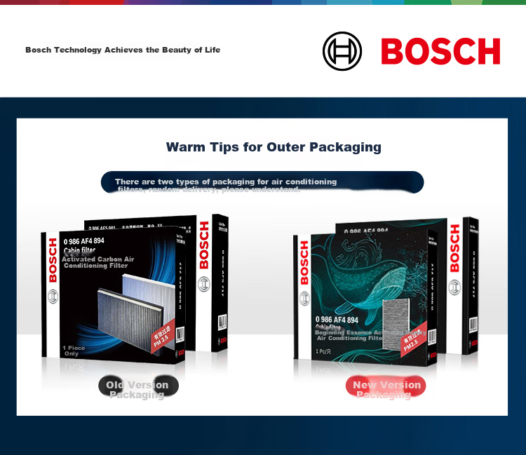 BOSCH Air Conditioning Filter Element 4894 for BMW 3 Series 320i 325Li 330i/i3 i4/iX3/M2 M3 M4 X3 X4 Z4 1