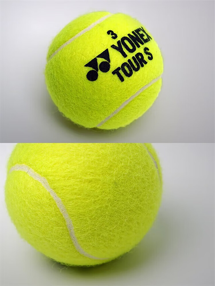YONEX Tennis Ball Official Certified Professional Match Pressurized High Bounce TB-TS3 Yellow 3-Pack Can 5