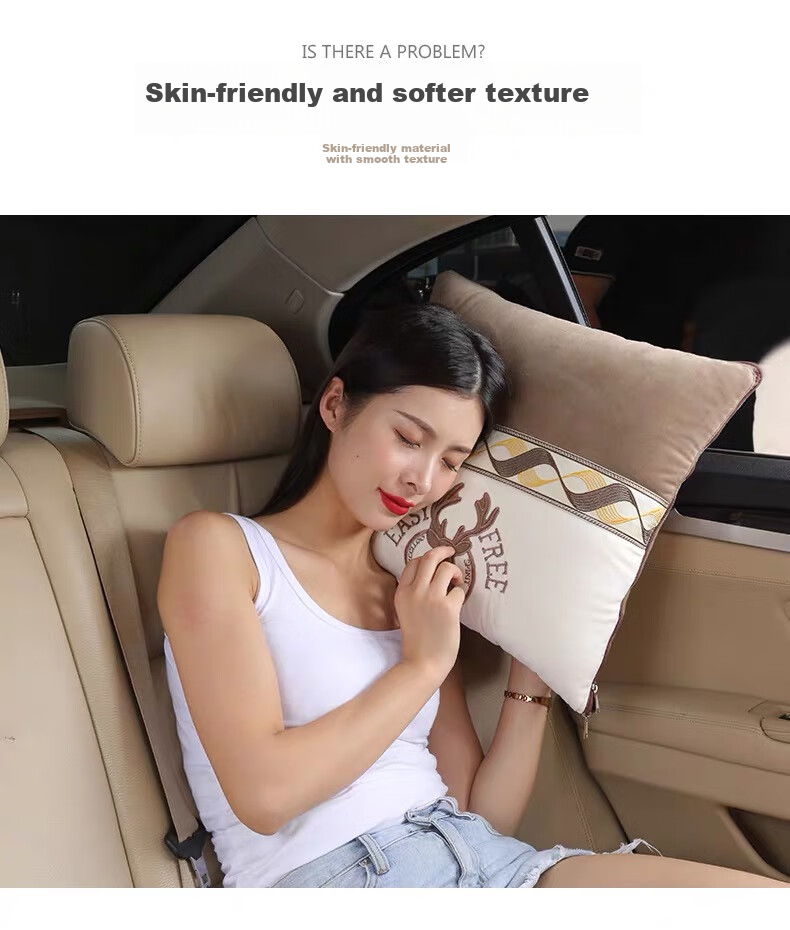 BIMLL B Car Seat Cushion Pillow, Waist Support Cushion, Multifunctional Foldable Dual-Use High-Quality Two-In Car Seat And Office Nap Pillow for All Seasons 4