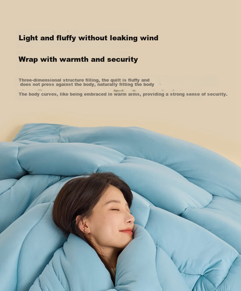 8H Heat-Retaining Antibacterial Class A White Flame Fiber Lazy Quilt Core, Spring And Autumn Comforter 4.1 Jin, 200*230cm, Blue 7