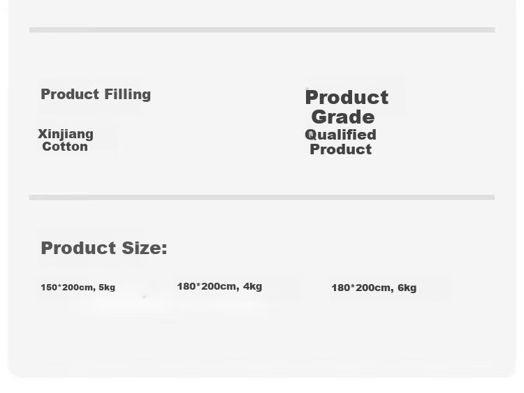 Wuyinliangpin 100% Xinjiang Cotton Mattress Cover, Bedding, Double-Size Cotton Pad, Quilt, 180*200cm, 4 Ji 4