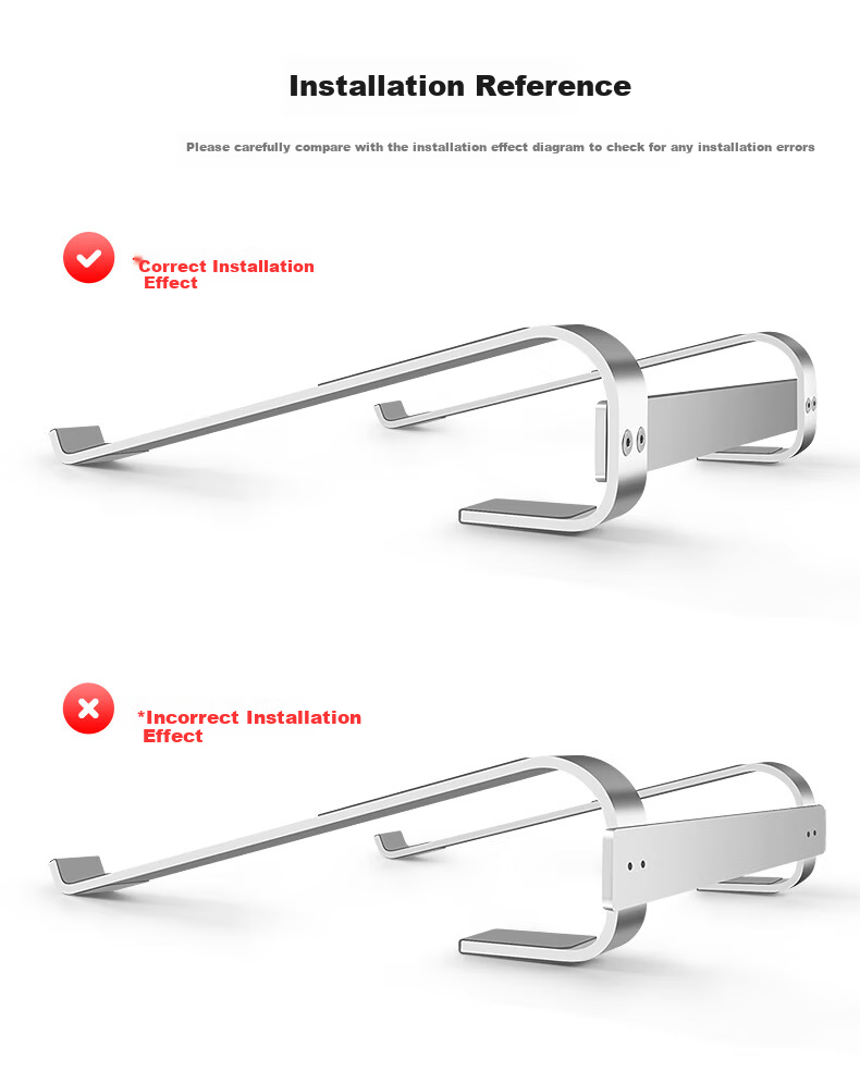 Jiasu Laptop Stand, Computer Stand, Cooling Stand, Aluminum Alloy Desk Stand, Laptop Riser, Suitable for Tablets, Laptops, Gaming Laptops And Other Devices, Silver Color 2