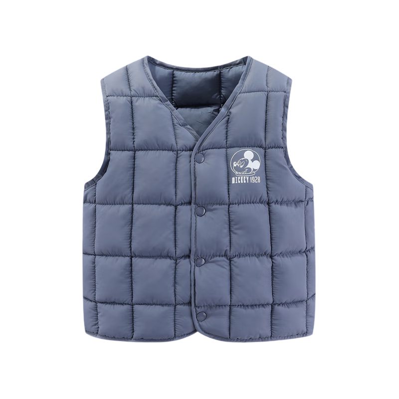 Disney Kids Cotton Vest Spring Autumn Winter Boys Girls Inner Wear Casual Outerwear Blue 150