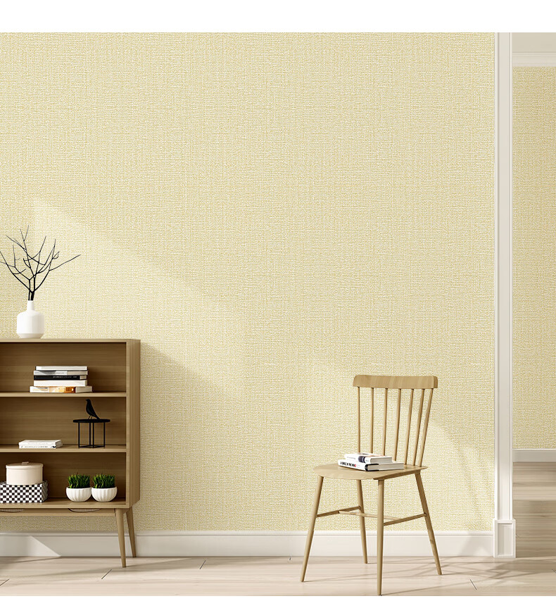 Cuttlefish Self-Adhesive Wall Sticker Thickened Linen Texture 0.5*10m Light Gray Bedroom Wall Border Living Room Background Waterproof Moisture-Proof 7