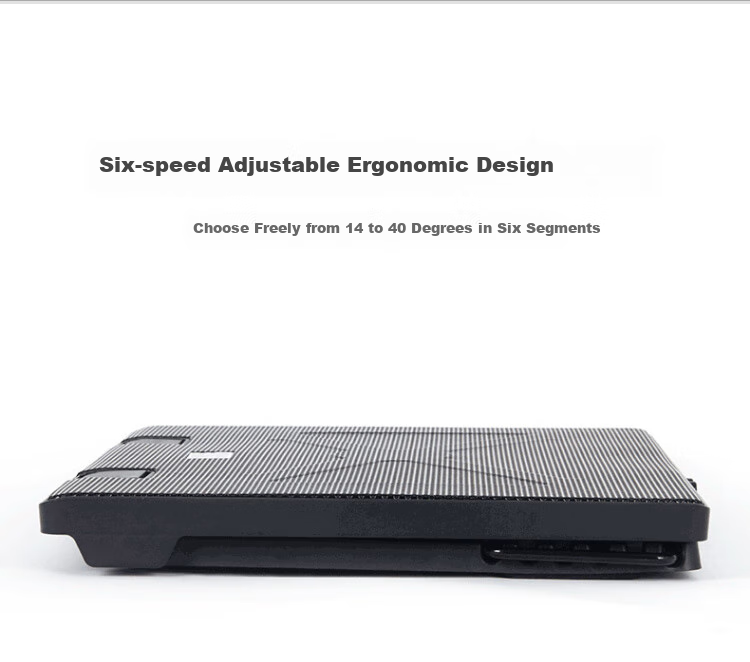 ECOLA NBC-908BK Black Laptop Air-Cooled Cooling Stand with Single Fan and Phone Slot 3