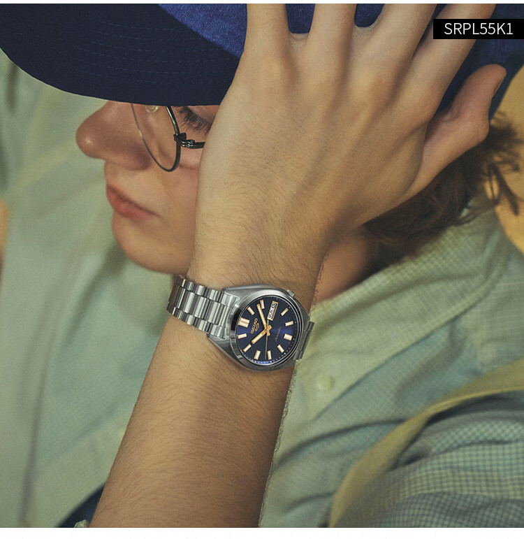 SEIKO 5th Generation Watch, 100-Meter Water Resistance, Fashionable Business Mechanical Wristwatch [Gift], SRPL59K1 1