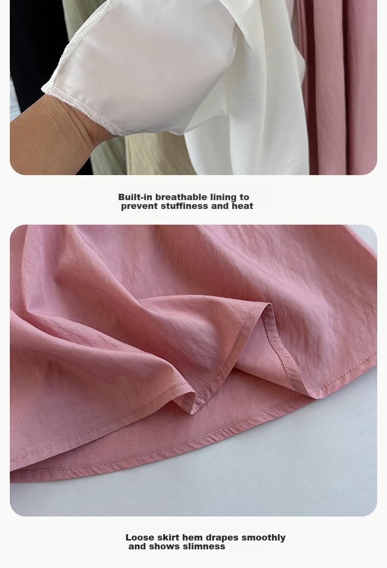 BOPRUIEY Women's Summer Skirt, 2026 Latest Style, Loose High-Waist Draping Ice Silk Yamamoto Skirt, Casual White A-Line Long Skirt 19