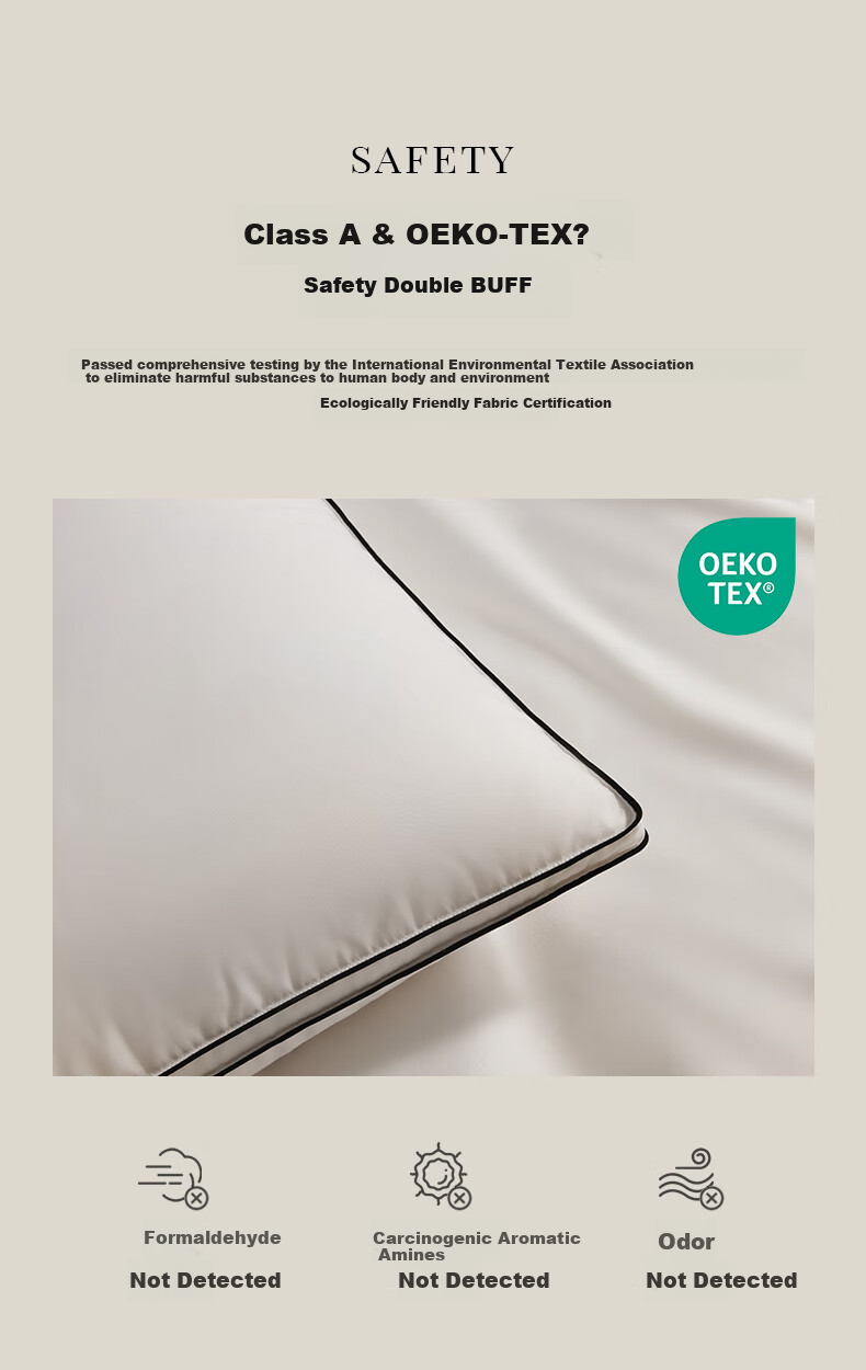 Canasin down Pillow, Five-Star Hotel Pillow Core, 95% Canadian White Goose Down Pillow Core, Single Pack, 74*48cm Low Pillow 12