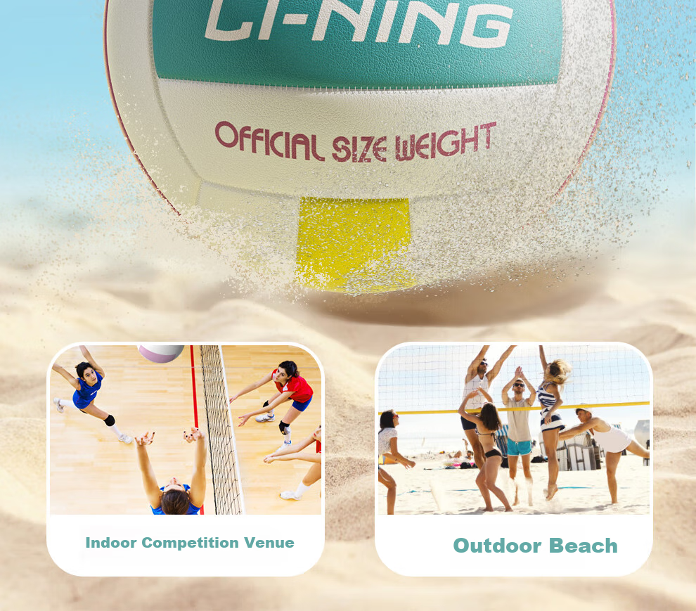 Li-Ning Volleyball, Standard Competition Training for Middle School Entrance Exam, Size 5, for Adults And Children, Elementary School Students, Soft And Hard Shells, No. 5 Ball 17
