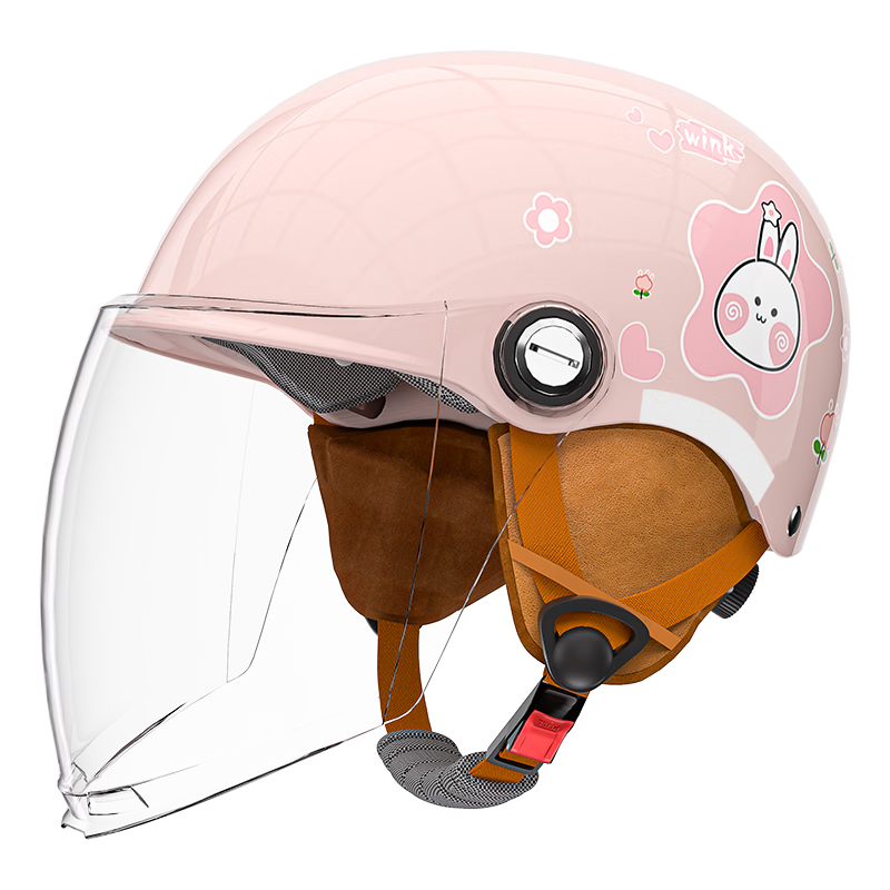 Tianqi Children's Helmet, Electric Bicycle Helmet for Winter, 3C Certified New National Standard, Riding Electric Motorcycle Helmet, Safety Helmet, All-Season Universal Half Helmet, Pink