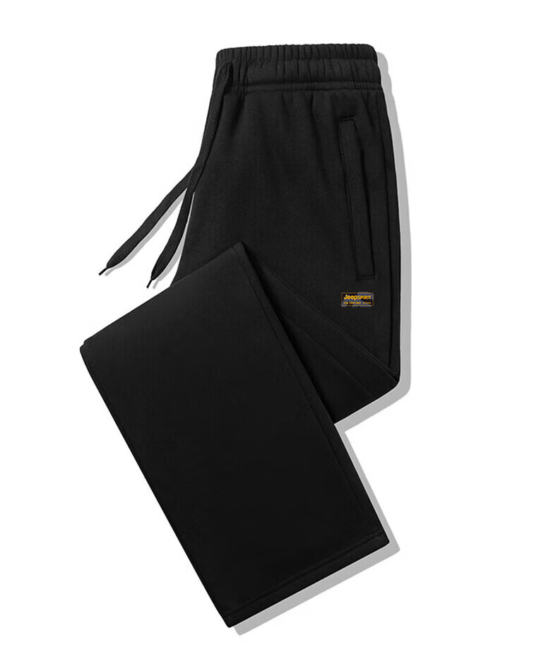 JEEP SPIRIT Men's Casual Pants, Loose Drawstring Straight-Leg Trousers, Spring Sweatpants, Versatile Outdoor Long Pants for Men, XL Size 4