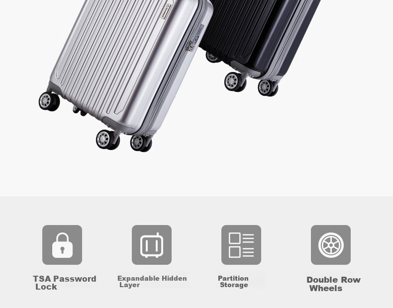 Diplomat 24-Inch Expandable Luggage Suitcase with Wheels And Password Lock for Men And Women Travelers TC-6673 4