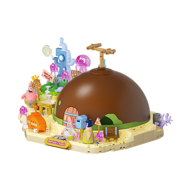 AREA-X SpongeBob SquarePants Official Trendy Building Blocks Toy for Kids Girls Gift - Patrick Star's Rock House