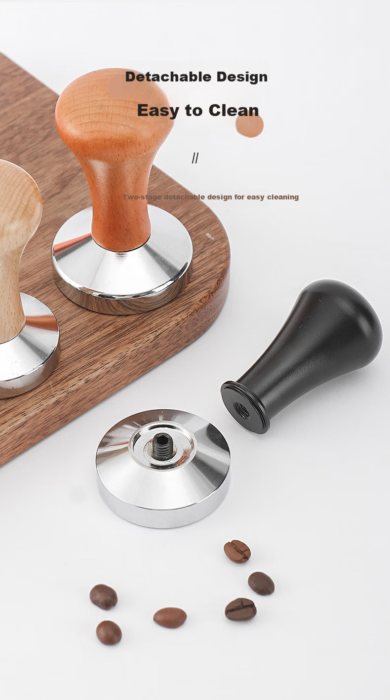 YIJUKE (YIJUKE) [51mm] Wooden Handle Coffee Tamper, Coffee Grinding Tool, Coffee Accessory, Coffee Machine Handle Tamper 7