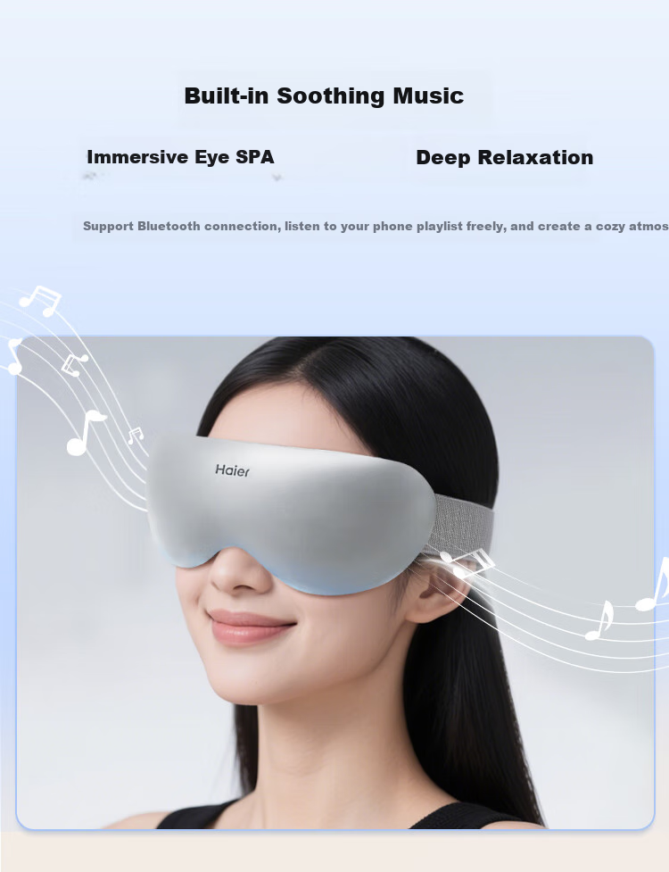 Haier Eye Massager, Eye Care Device, Eye Massage Tool, Eye Fatigue Relief Gadget, Hot And Cold Compress, Birthday Gift for Parents, Boyfriend, Girlfriend, Holiday Present HL-E1M 7