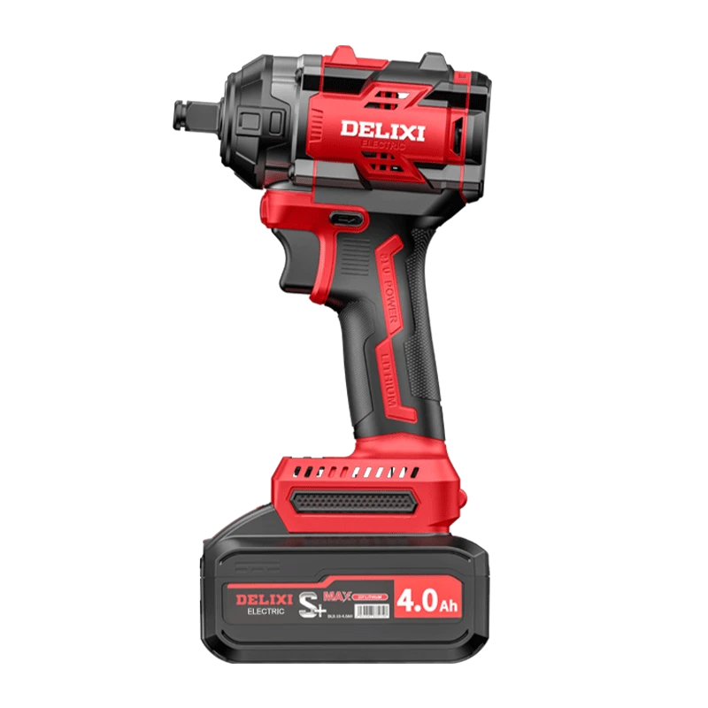 DELIXI ELECTRIC Brushless Impact Wrench High Torque Genuine Electric Wrench Lithium Battery Cordless Power Tool Charger Air Gun