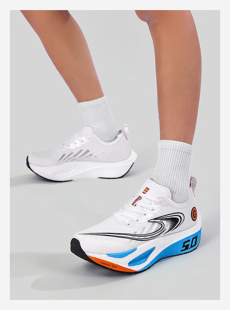 BKG Middle School Student Running Shoes Jifeng 5.0 Training Shoes Spring Autumn Popcorn Carbon Plate Shoes ZYQ25730 Fluorescent Green 36 19