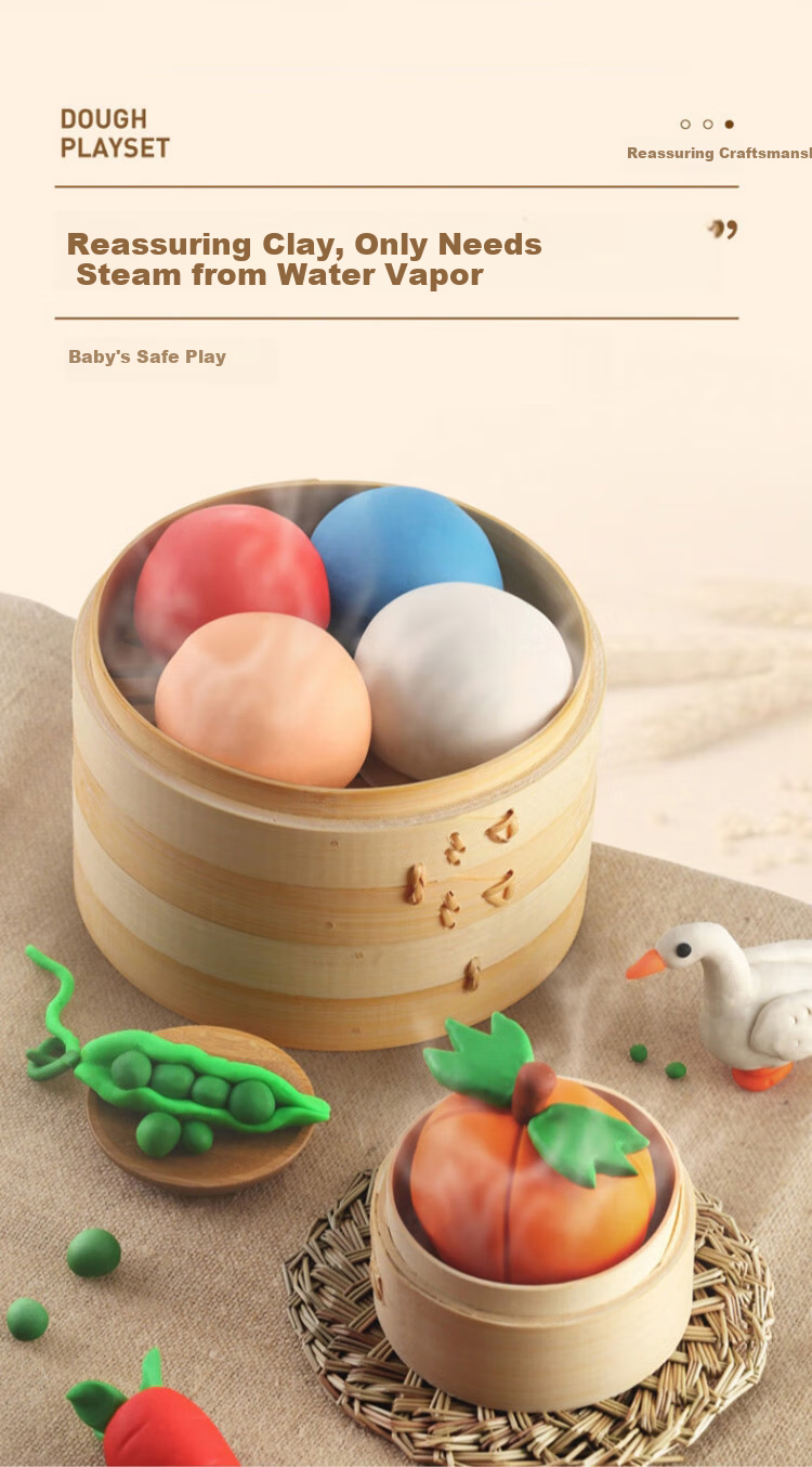 Meiletongnian Colored Clay, Flour-Based Playdough, Non-Toxic, Non-Extremely Light Clay, 6 Colors, Kindergarten, Baby Boys And Girls, Birthday Gift 3