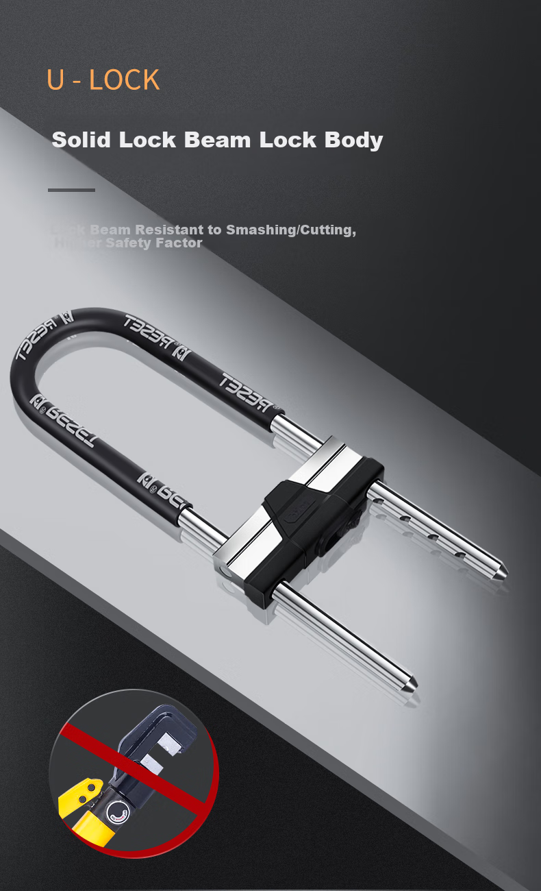 RESET U-Shaped Lock for Glass Doors, Office Doors, Shop Doors, Motorcycle And Electric Bike Locks, 10 Keys, Length 45cm 9