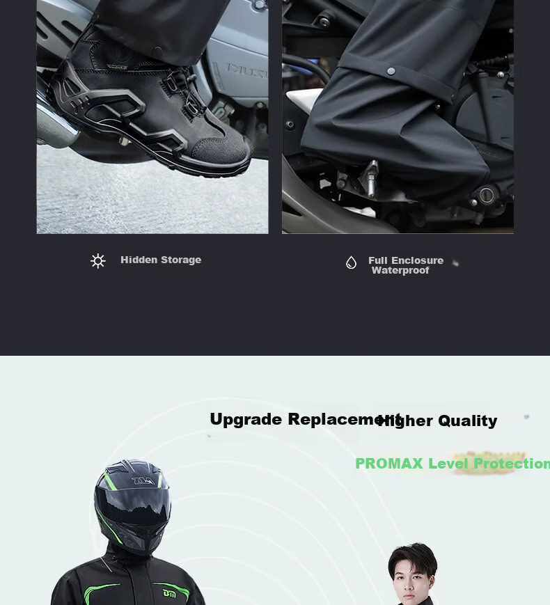 Beimei Motorcycle Riding Rain Jacket Set for Men, Adult Two-Piece Electric Scooter Full-Body Heavy Rain Protection, Specially Designed for Delivery Riders 3