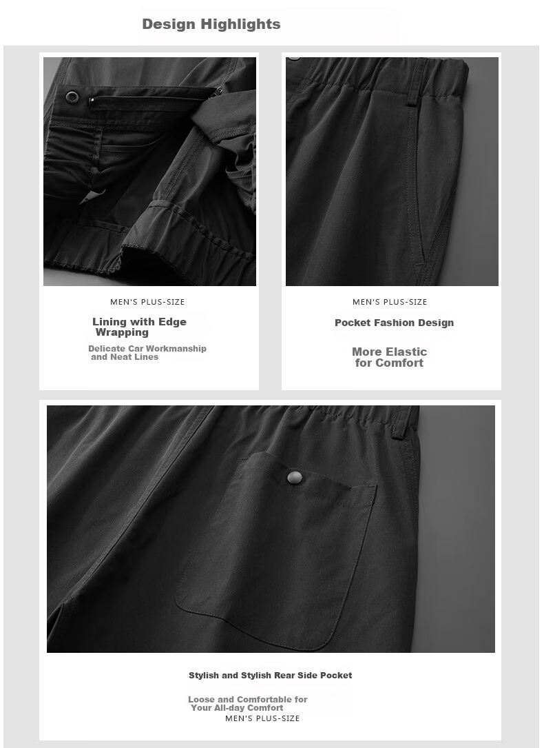 Ayoupang Summer Large Size Elastic Waist Dress Pants, Loose Elastic Business Thin Casual Trousers, Plus Size Cargo Long Pants 12