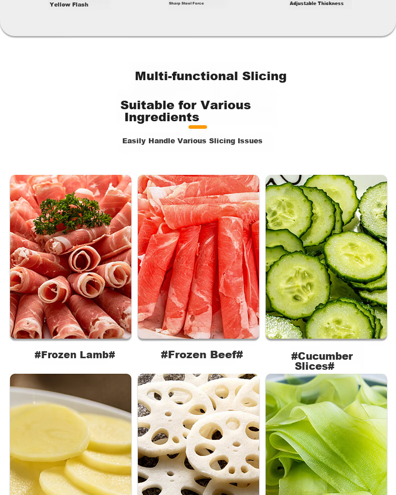BJ 304 Stainless Steel Meat Slicer, Lamb Roll Slicer, Home-Use Meat Shaver, Frozen Meat Cutter, Meat Slicing Machine 2
