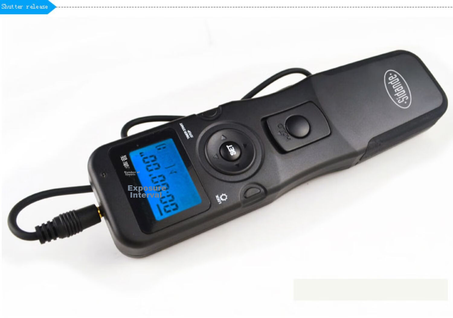 Sidande 7100N1 Timer Cable, DSLR Camera Remote Control, Delay Photography Anti-Shake, Suitable for Nikon D850, D810, D800, D700, D500, D300, D3 19