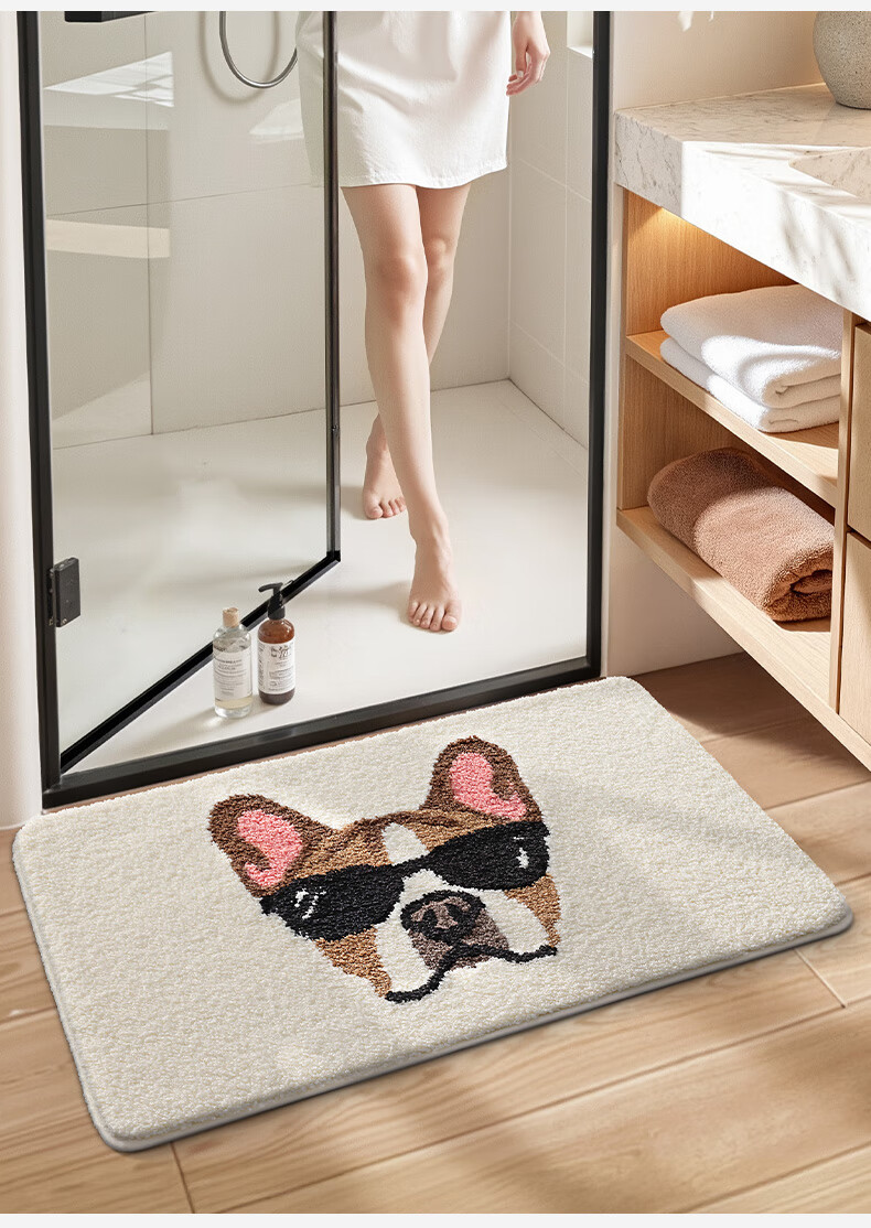 Da Jiang Bathroom Floor Mat Absorbent Bath Mat Toilet Door Entrance Rug 40x60cm 9