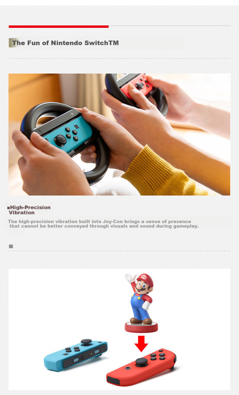 Nintendo Switch Joy-Con Controller [Hong Kong Version], First-Generation OLED Battery Life Gamepad, Left Red Right Blue, NS Accessories, Compatible with Mainland China And Japanese Versions 3