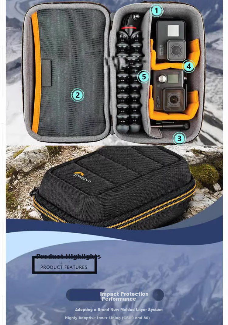 LOWEPRO Leshebao LP37166-PWW Hardside CS Hard Shell Portable Bag, 60L Suitable for Mirrorless, DSLR, Digital Outdoor Backpack Camera Photography Bag 1