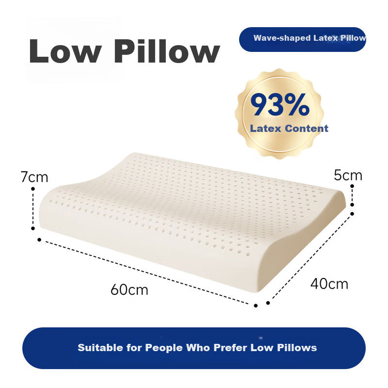 Подушка Noyoke Latex Pillow, натуральный латекс, для взрослых, волнистая, Таиланд, 60x40x5-7 см
