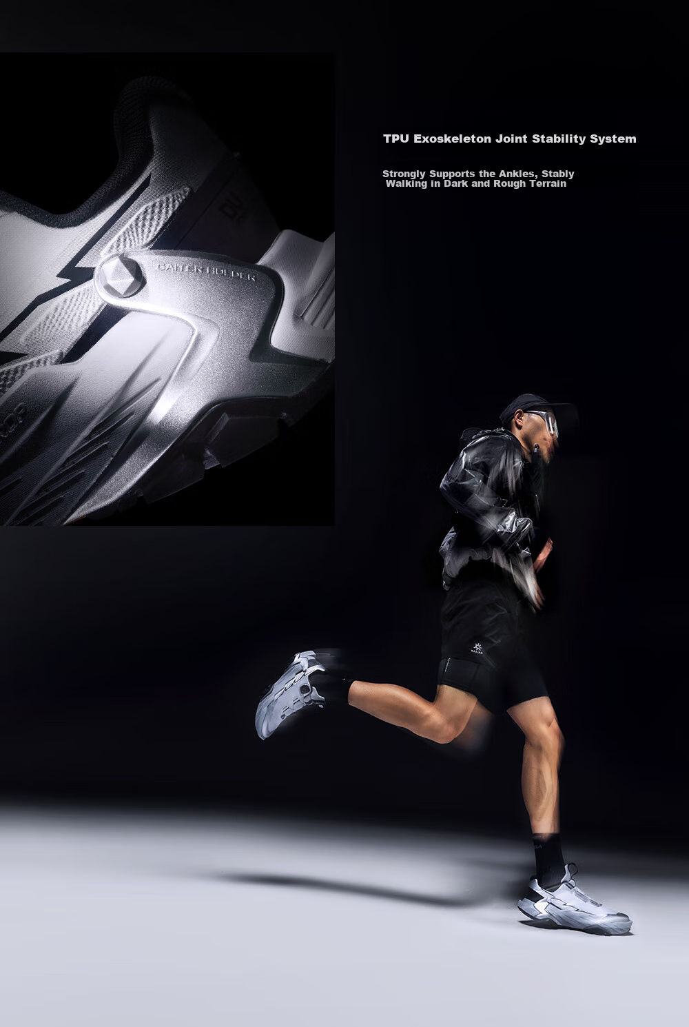 KAILAS FUGA [Xin Zhilei's Choice] DU 2 BOA Black Mountain King Cushioned Low-Top Trail Running Shoes for Me 11