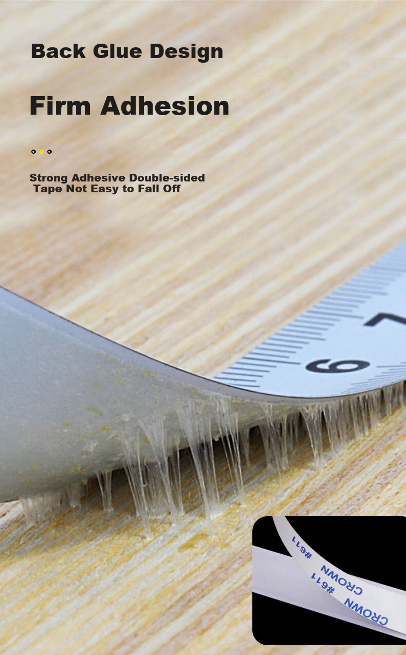 SYNTEK Self-Adhesive Scale Ruler Sticker, Waterproof Metal Adhesive Ruler, Table Saw Iron Ruler, Half Meter Marking, 2 Meters Long 5