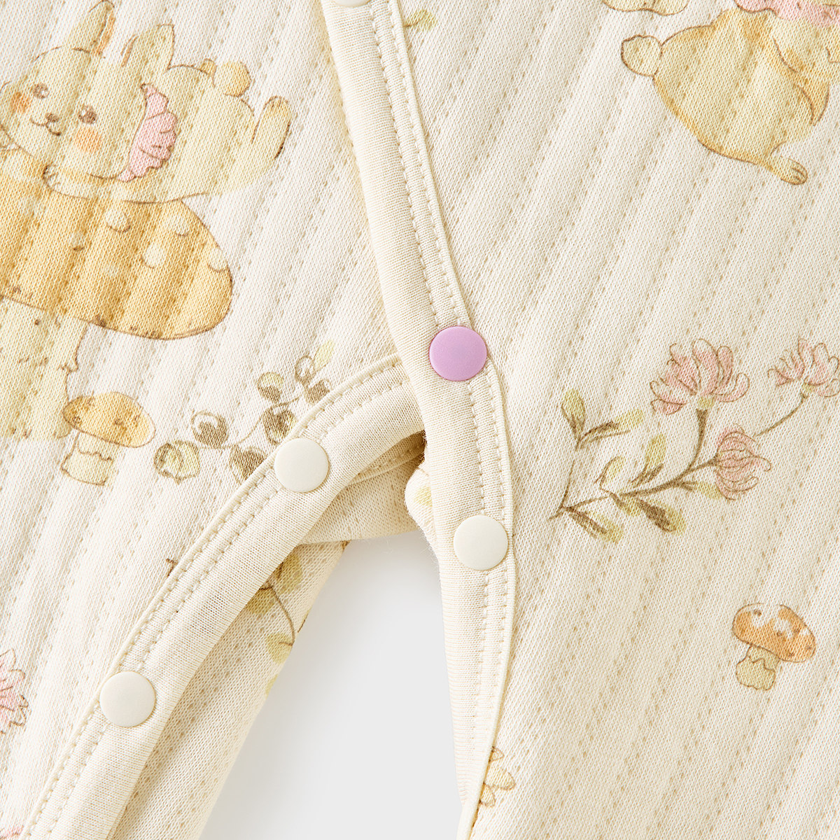 TONGTAI Baby Romper, Autumn And Winter Pure Cotton Warm Infant Clothes, Newborn Onesie, Crawling Suit, Pajamas, Yellow, 90cm