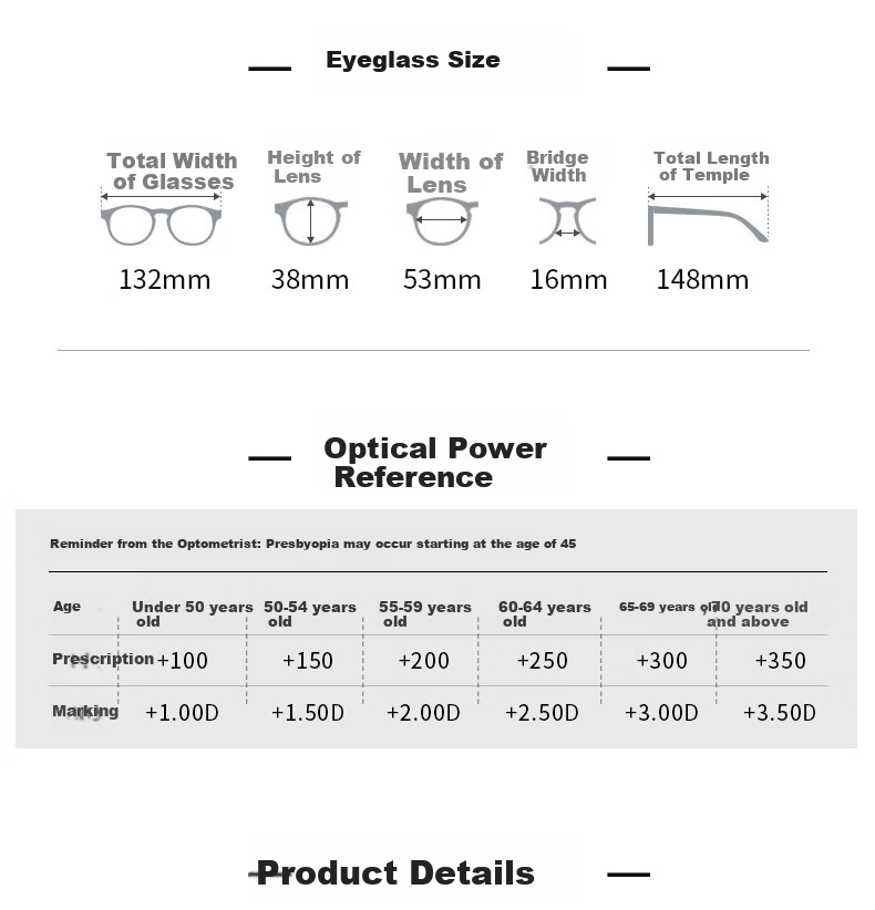 Yupintang Anti-Blue Light Reading Glasses for Men And Women, Ultra-Light Titanium Frame with Imported Japanese Materials And High-Definition Resin Lenses 8633 9