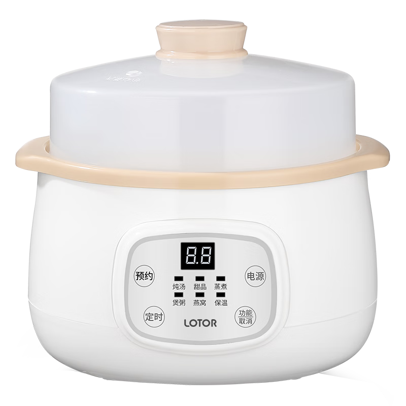 LOTOR Multifunctional Electric Stew Pot, Home Double Boiler, Small Capacity Soup Pot, Bird's Nest Stewing Cup, Soup Cooking Pot, Baby Porridge Cooking Tool