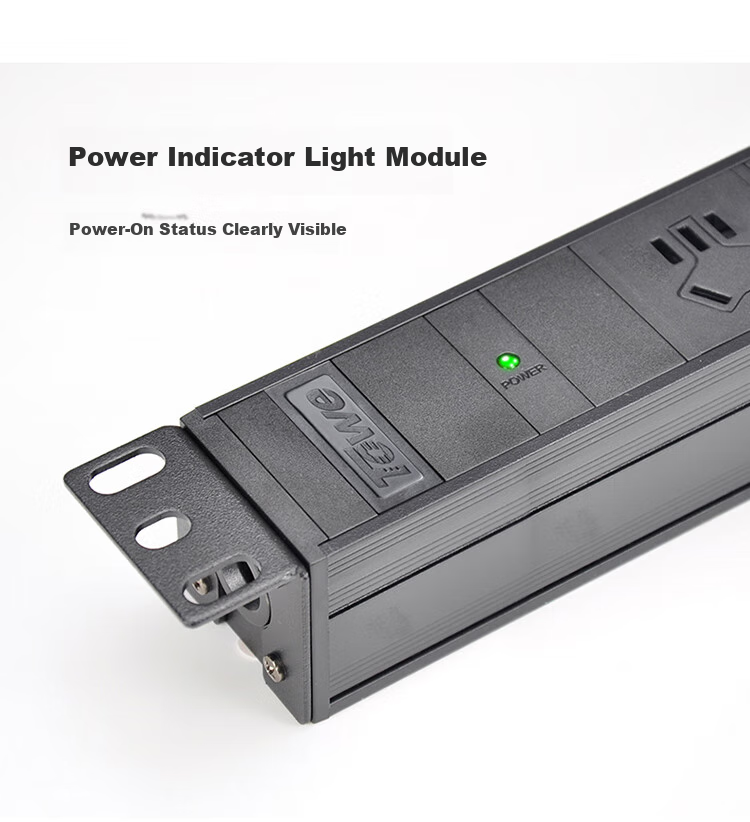 TOWE PDU Cabinet Socket, 3 Meters, 10A Distribution Power Strip Socket/power Board, Single Switch, Single Control, 6 Outlets, National Standard 4