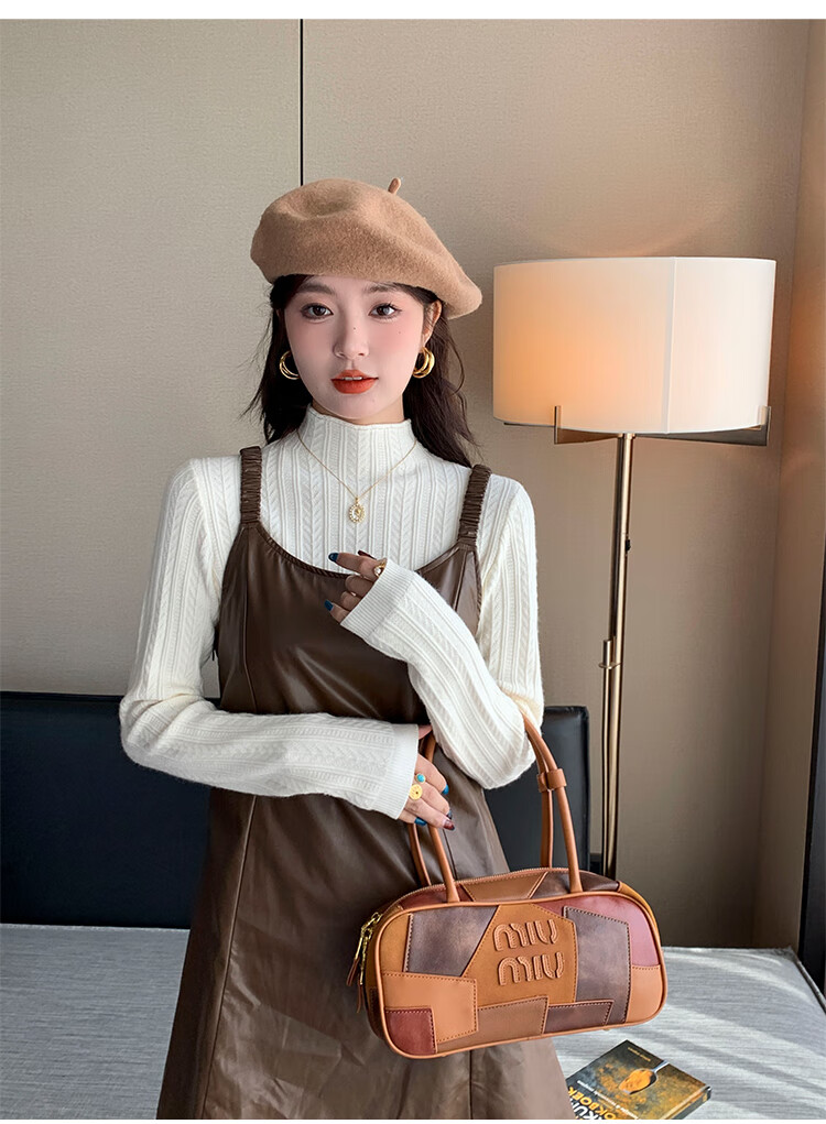 YUZHAOLIN Apricot Half Turtleneck Base Shirt Women's Little Chanel Style Inner Wear 2025 Autumn Winter New Sweater Knit Top 3
