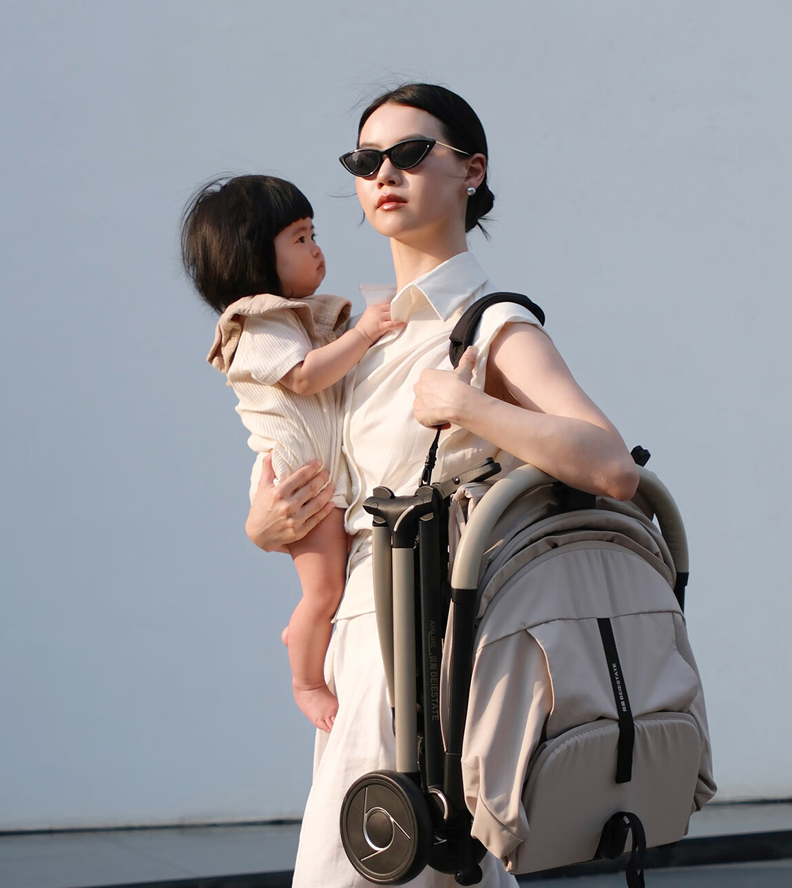 BEIESTATE New Route Baby Stroller Foldable Lightweight Kids Pram Sit and Recline Travel Stroller Mu Bai 10